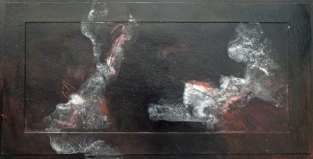 Ombre - acrylique sur careton sur bois