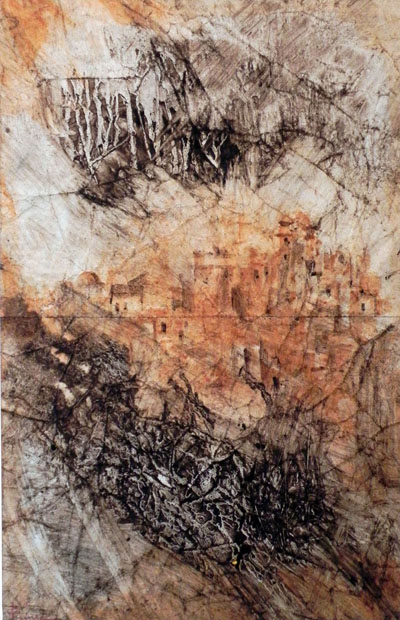 Village fantme - goudron et terre