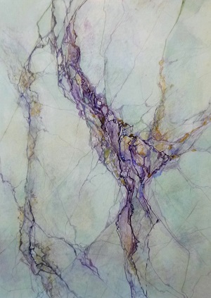 Aquarelle - stuc (faux marbre) 1