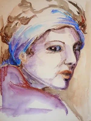 portrait  l'aquarelle - Etude 2 - par Fabienne Quinsac