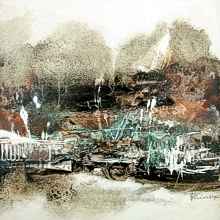 Paysage aux ajoncs - Fabienne Quinsac