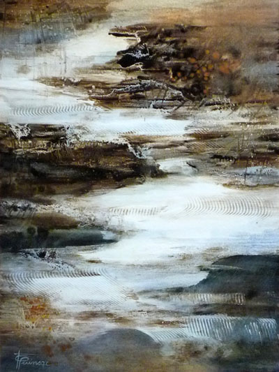 Earth and Water - Brown Meanders (painting)